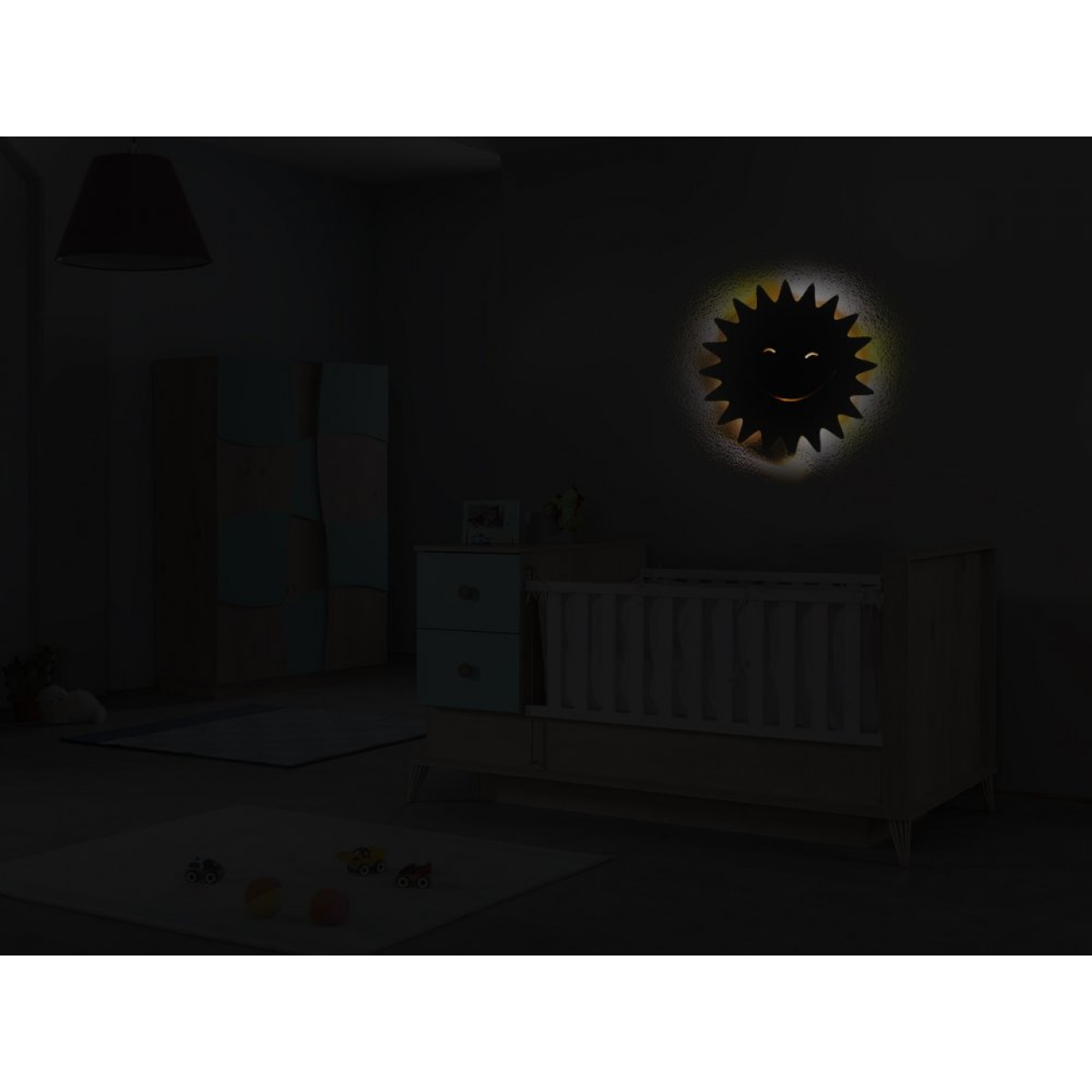 Agubugu Baby - Ahşap Güneş Figürlü Gece Lambası